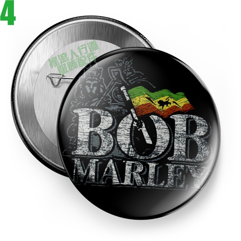 Bob Marley【巴布馬利】短袖雷鬼(Reggae)搖滾歌手胸章徽章(5種款式) 下單前請先詢問有無現貨!【賣場一】-細節圖4