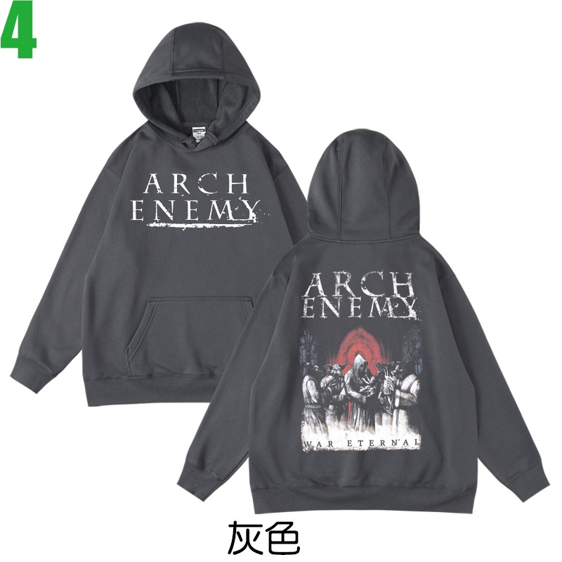 Arch Enemy【罪惡之神】連帽厚絨長袖死亡金屬搖滾樂團T恤(共2種顏色可供選購) 新款上市購買多件多優惠【賣場二】-規格圖3