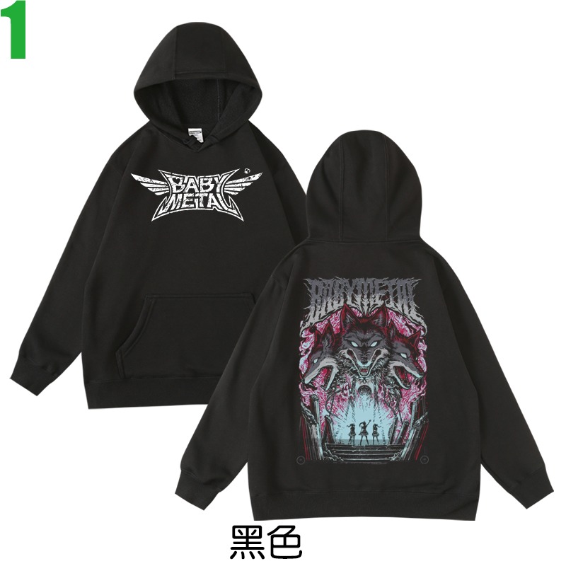 【BABYMETAL】連帽厚絨長袖日本少女偶像重金屬搖滾樂團T恤(共2種顏色可選購) 新款上市購買多件多優惠!【賣場一】-規格圖3