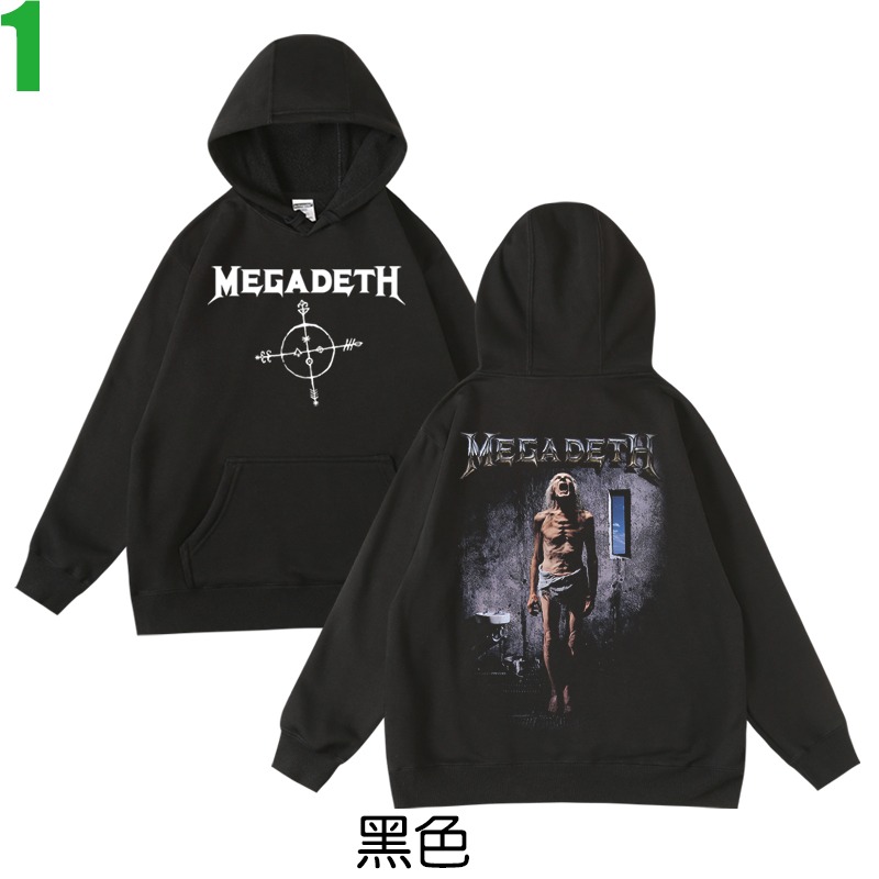 MEGADETH【麥加帝斯】連帽厚絨長袖鞭擊重金屬搖滾樂團T恤(共2種顏色可供選購) 新款上市購買多件多優惠!【賣場一】-規格圖3
