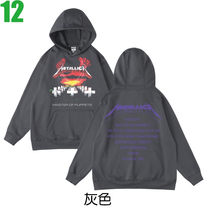 METALLICA【金屬製品】連帽厚絨長袖鞭擊重金屬搖滾樂團T恤(共2種顏色可供選購) 新上市購買多件多優惠!【賣場八】-規格圖3