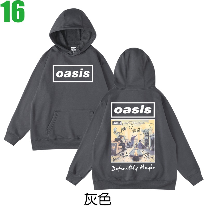 OASIS【綠洲樂團】連帽厚絨長袖英式搖滾樂團T恤(共3種顏色可供選購) 新款上市購買多件多優惠!【賣場三】-規格圖4