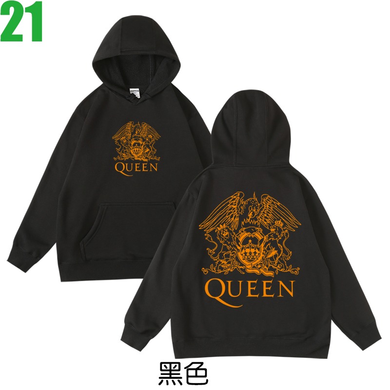 QUEEN【皇后合唱團 Freddie Mercury】連帽厚絨長袖搖滾樂團T恤(3種顏色) 購買多件多優惠!【賣場六】-規格圖4