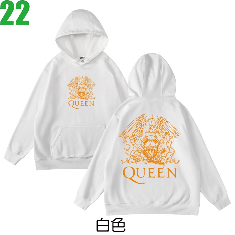QUEEN【皇后合唱團 Freddie Mercury】連帽厚絨長袖搖滾樂團T恤(3種顏色) 購買多件多優惠!【賣場六】-規格圖4