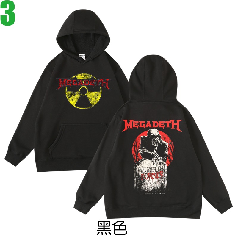 MEGADETH【麥加帝斯】連帽厚絨長袖鞭擊重金屬搖滾樂團T恤(共2種顏色可供選購) 新款上市購買多件多優惠!【賣場二】-規格圖3