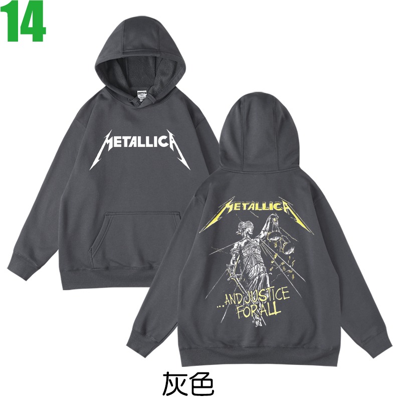 METALLICA【金屬製品】連帽厚絨長袖鞭擊重金屬搖滾樂團T恤(共2種顏色可供選購) 新上市購買多件多優惠!【賣場九】-細節圖2