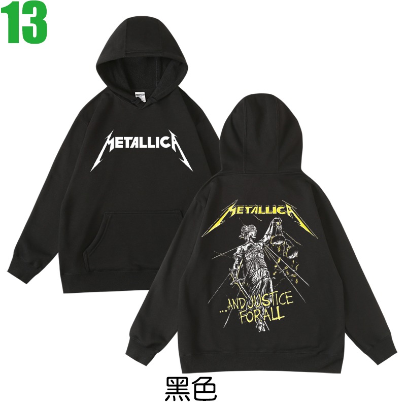 METALLICA【金屬製品】連帽厚絨長袖鞭擊重金屬搖滾樂團T恤(共2種顏色可供選購) 新上市購買多件多優惠!【賣場九】-規格圖3