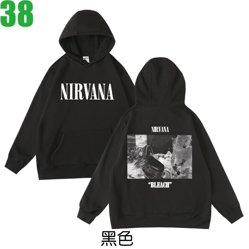 NIRVANA【超脫 涅槃】連帽厚絨長袖Grunge油漬搖滾樂團T恤(共2種顏色) 新款上市購買多件多優惠!【賣場十三】-規格圖3