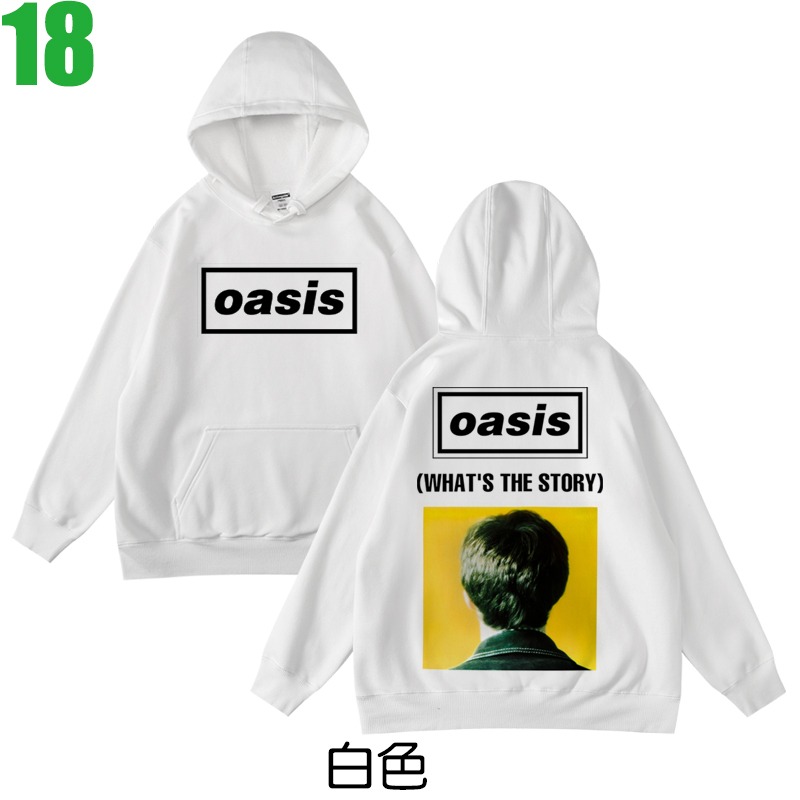 OASIS【綠洲樂團】連帽厚絨長袖英式搖滾樂團T恤(共3種顏色可供選購) 新款上市購買多件多優惠!【賣場四】-規格圖4