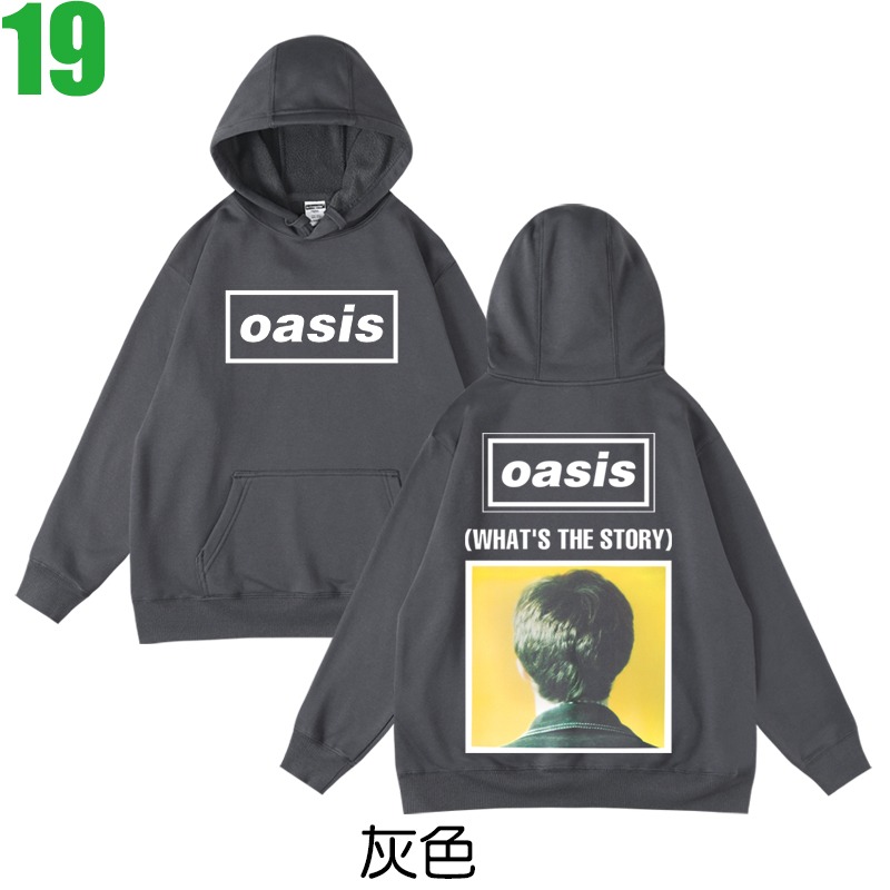 OASIS【綠洲樂團】連帽厚絨長袖英式搖滾樂團T恤(共3種顏色可供選購) 新款上市購買多件多優惠!【賣場四】-規格圖4