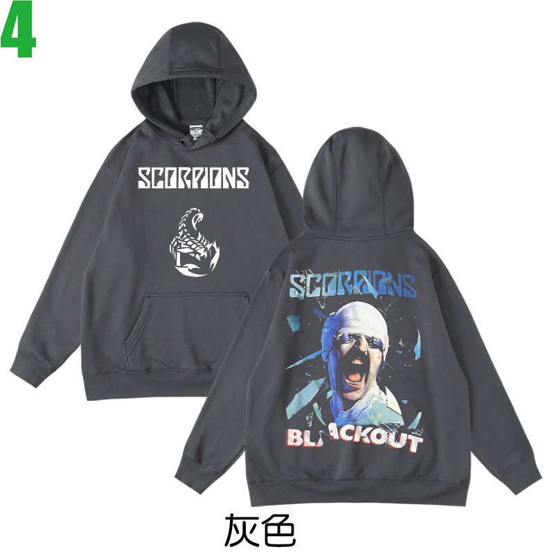 Scorpions【天蠍合唱團】連帽厚絨長袖重金屬搖滾樂團T恤(共2種顏色可供選購) 新款上市購買多件多優惠!【賣場二】-規格圖3