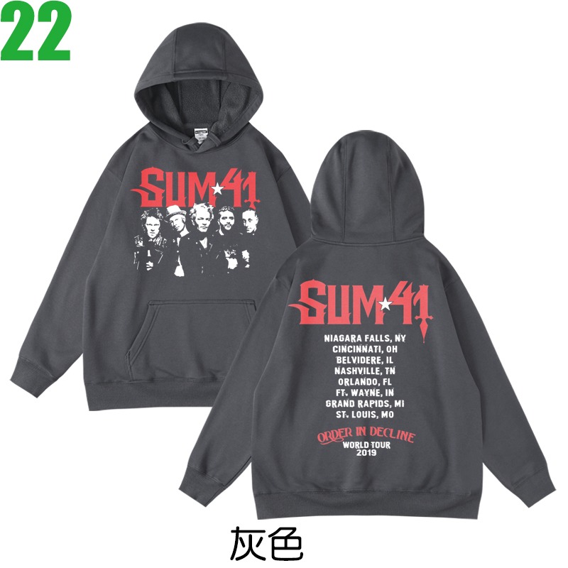 Sum 41【魔數41合唱團】連帽厚絨長袖流行龐克搖滾樂團T恤(共2種顏色可供選購) 新款上市購買多件多優惠!【賣場十】-規格圖3