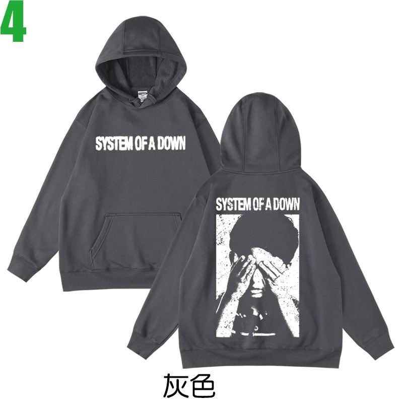 System Of A Down【墮落體制】連帽厚絨長袖Nu-Metal新重金屬搖滾樂團T恤 購買多件多優惠!【賣場二】-規格圖3