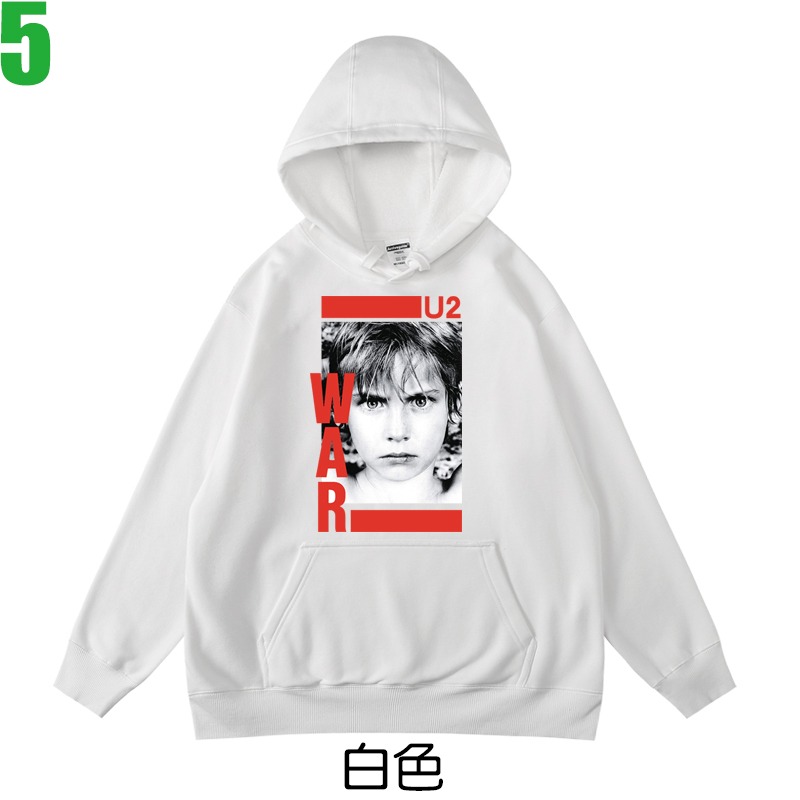 【U2合唱團】連帽厚絨長袖搖滾樂團T恤(共3種顏色可供選購) 新款上市購買多件多優惠!【賣場二】-細節圖2