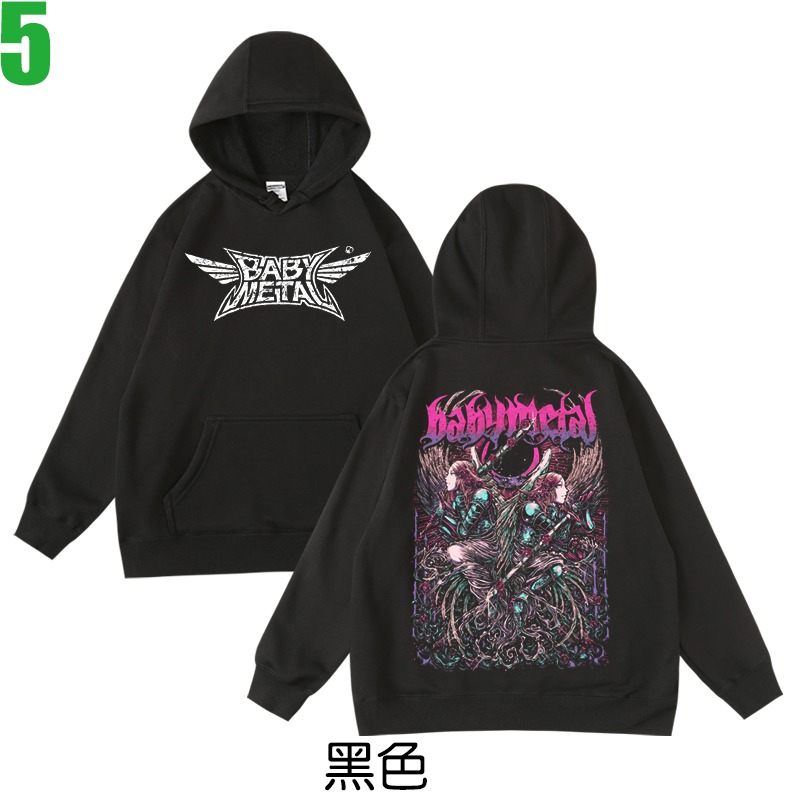 【BABYMETAL】連帽厚絨長袖日本少女偶像重金屬搖滾樂團T恤(共2種顏色可選購) 新款上市購買多件多優惠!【賣場三】-規格圖3