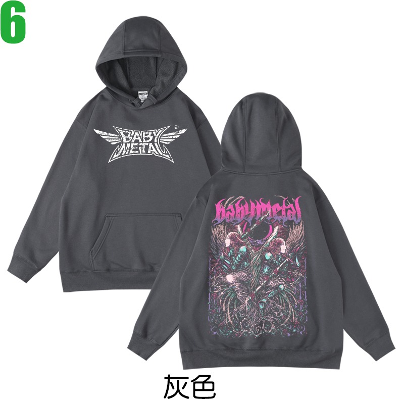 【BABYMETAL】連帽厚絨長袖日本少女偶像重金屬搖滾樂團T恤(共2種顏色可選購) 新款上市購買多件多優惠!【賣場三】-規格圖3
