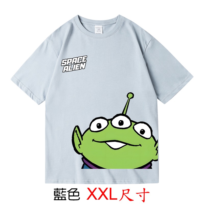 【玩具總動員 Toy Story 小綠人 三眼怪】【XXL尺寸】短袖迪士尼卡通動畫電影T恤(現貨供應 下單後立即出貨)-規格圖2