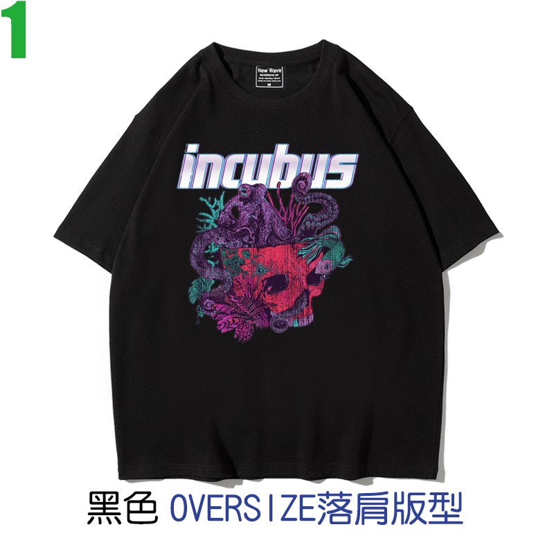 Incubus【重擊合唱團】OVERSIZE落肩版型短袖重金屬搖滾樂團T恤(2種顏色可選購) 購買多件多優惠!【賣場一】-規格圖3