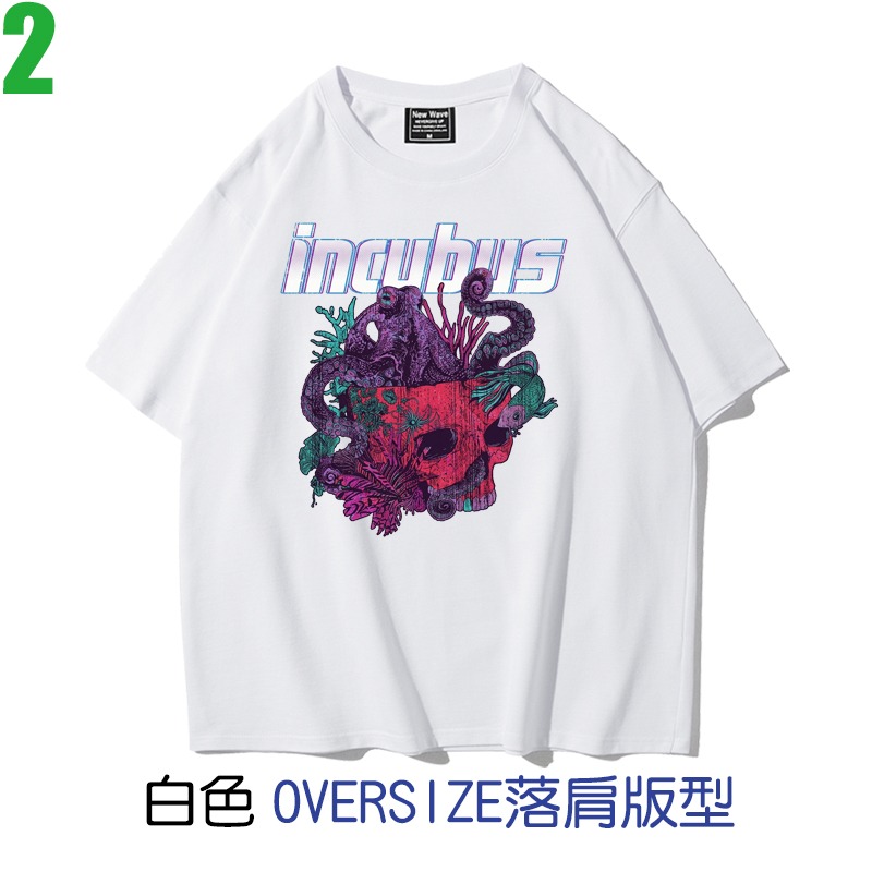 Incubus【重擊合唱團】OVERSIZE落肩版型短袖重金屬搖滾樂團T恤(2種顏色可選購) 購買多件多優惠!【賣場一】-規格圖3