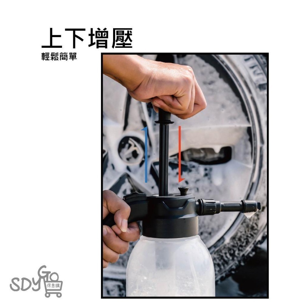 【台灣現貨 快速發貨】泡沫噴壺 2L 洗車噴壺 洗車泡沫 氣壓式 高壓噴壺 多功能噴壺 泡沫噴壺 噴水壺 大容量-細節圖3