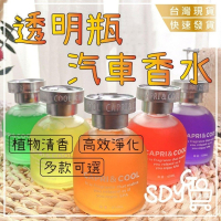 【台灣現貨 快速發貨】透明瓶汽車香水 植物清香 桂花 玫瑰 海洋 古龍 檸檬 石榴 薰衣草 香薰 汽車香瓶 旋轉香水