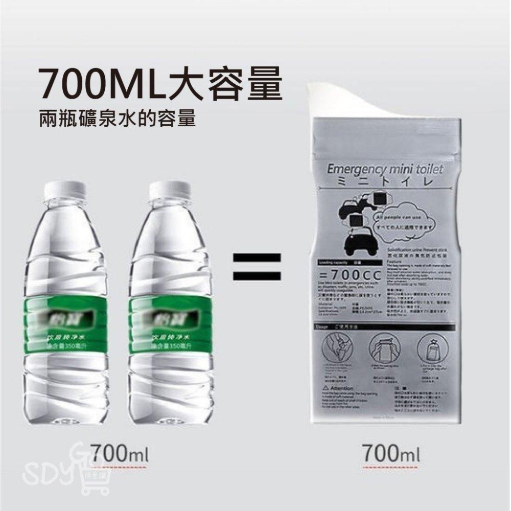 【雙11買10送1】應急尿袋 大容量 700CC 適合女用 吸水性強 不漏液 孕期使用 方便老人 臥床不便 成人尿布-細節圖2