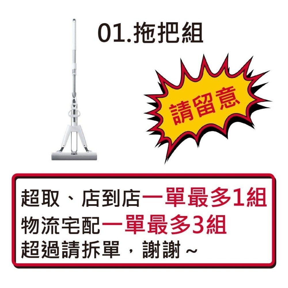 【雙11買1送1】免手洗膠棉拖把 強力擠水 免髒手 更換簡單 縫隙清潔 油汙清潔 擰水拖把 海綿拖把 平板拖 拖把-細節圖9