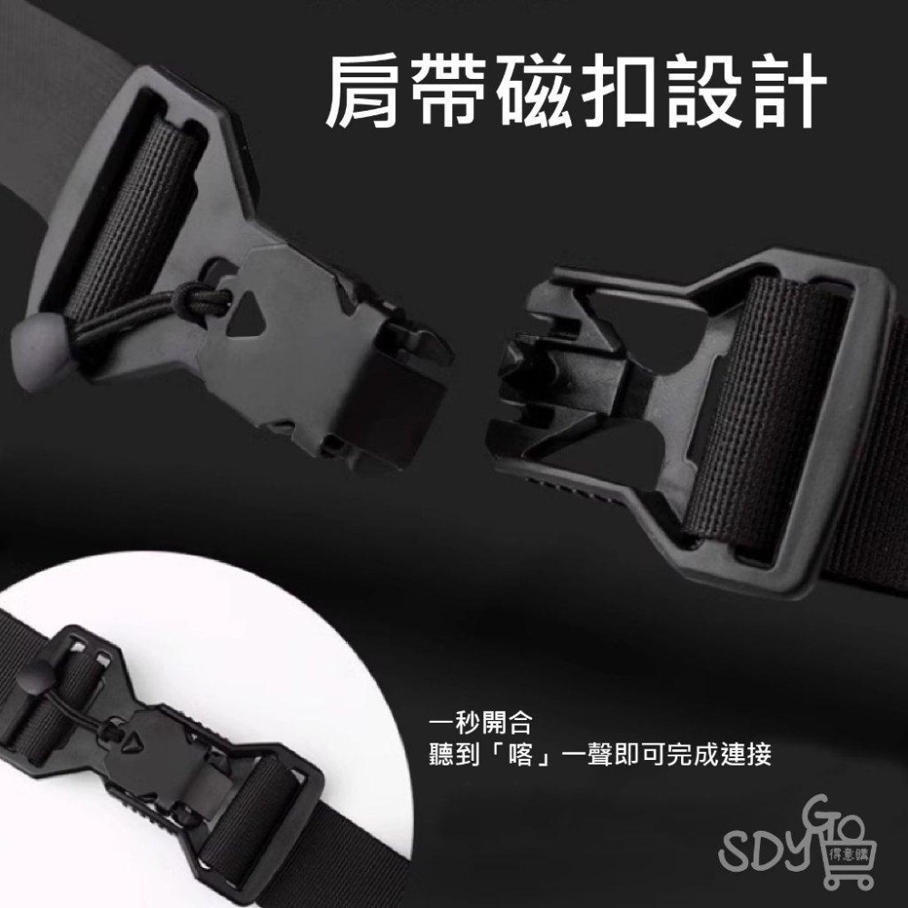 【台灣現貨 快速發貨】磁吸扣防水機能包 送伸縮鋼絲鑰匙扣 磁扣 包包 斜背包 手拿包 郵差包 大容量 防水包 相機包-細節圖4