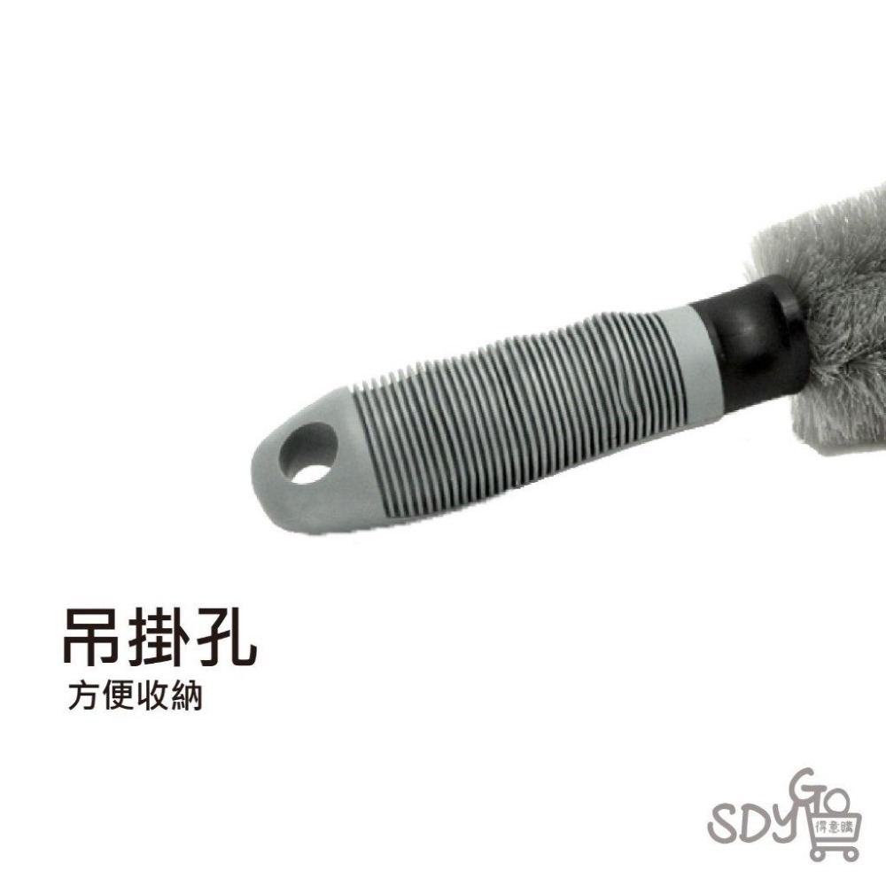 【台灣現貨 快速發貨】輪框刷 尼龍毛刷 人體工學握柄 輪圈刷 輪框 輪圈 刷子 萬用刷 鋁圈刷 鋼圈刷 洗車工具-細節圖2