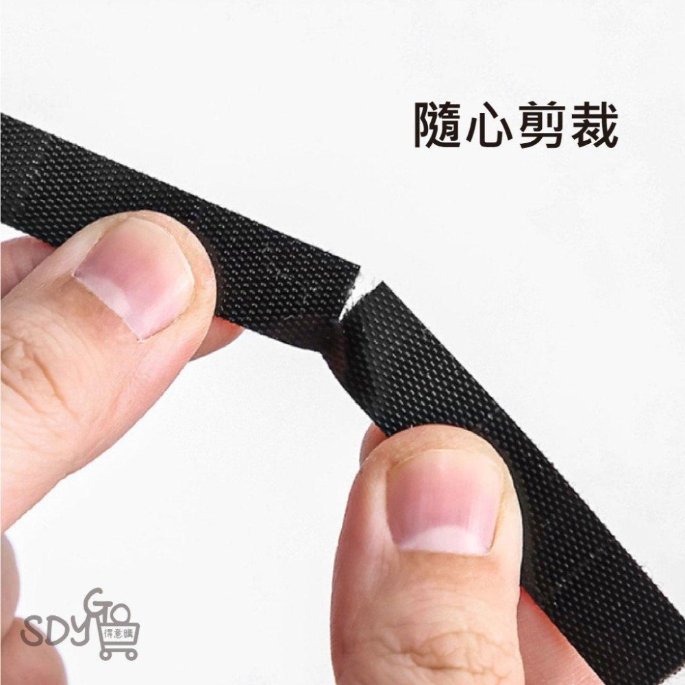 【台灣現貨 快速發貨】魔鬼氈理線器 可重複黏合 隨心剪裁 收納小物 電線收納 窗簾扣 理線器 魔鬼氈 集線器 工具-細節圖6