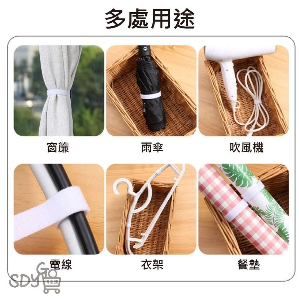 【台灣現貨 快速發貨】魔鬼氈理線器 可重複黏合 隨心剪裁 收納小物 電線收納 窗簾扣 理線器 魔鬼氈 集線器 工具-細節圖7