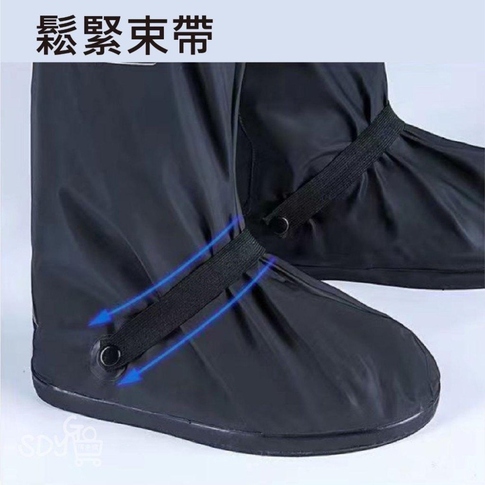 【台灣現貨 快速發貨】長筒防水鞋套 鞋底防滑 S/M/L/XL/2XL 雙重防護 雨鞋 鞋套 高筒 鬆緊束帶 鞋子保護-細節圖4