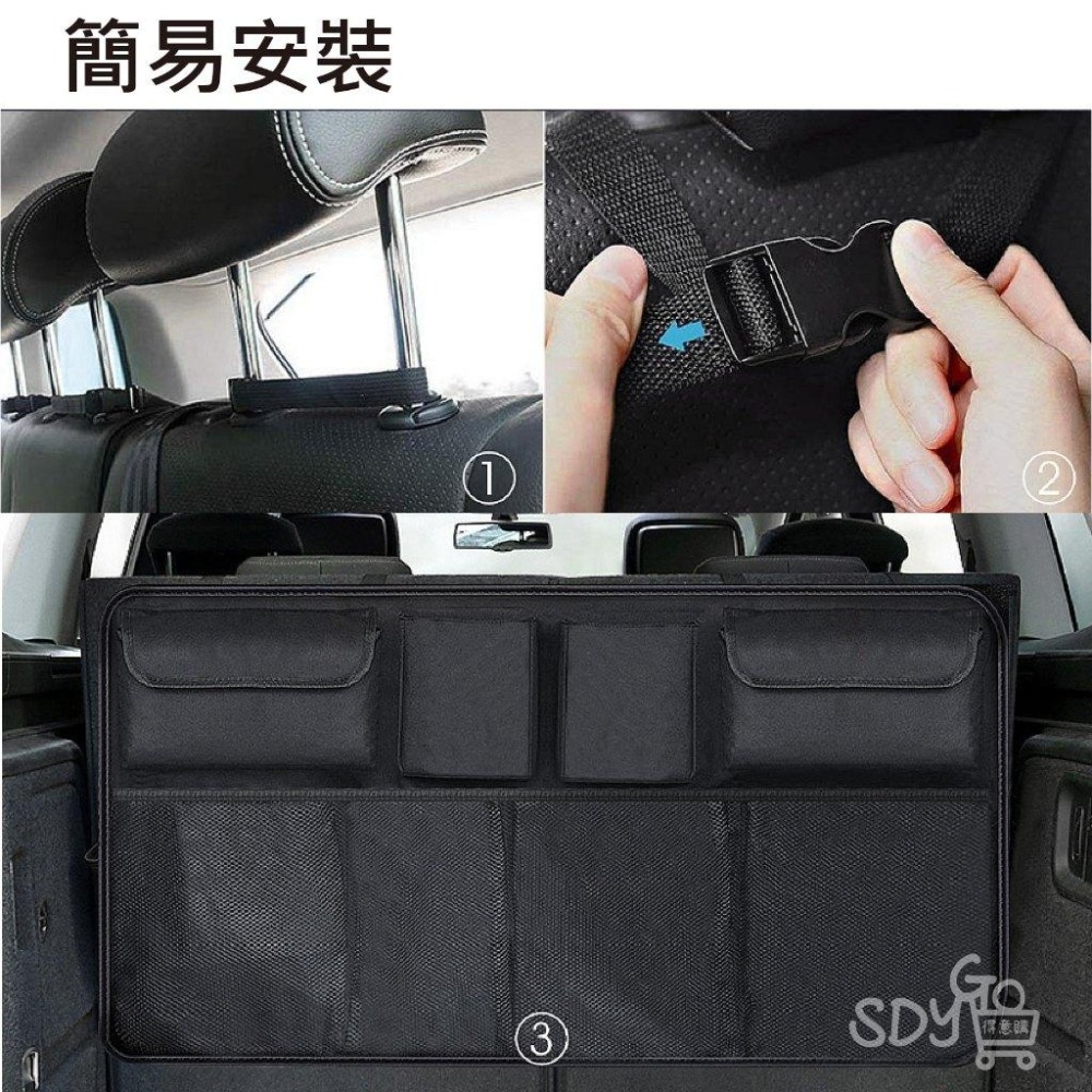 【台灣現貨 快速發貨】車內多功能置物掛袋 休旅 輕休旅 小轎車 大容量 收納袋 堅固耐磨 防水 雜物收納 汽車收納袋-細節圖4