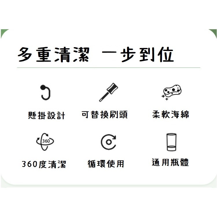 【雙11買1送1】長柄海綿杯刷 奶瓶刷 清潔刷 長柄刷 洗杯刷 可替換刷頭-細節圖7