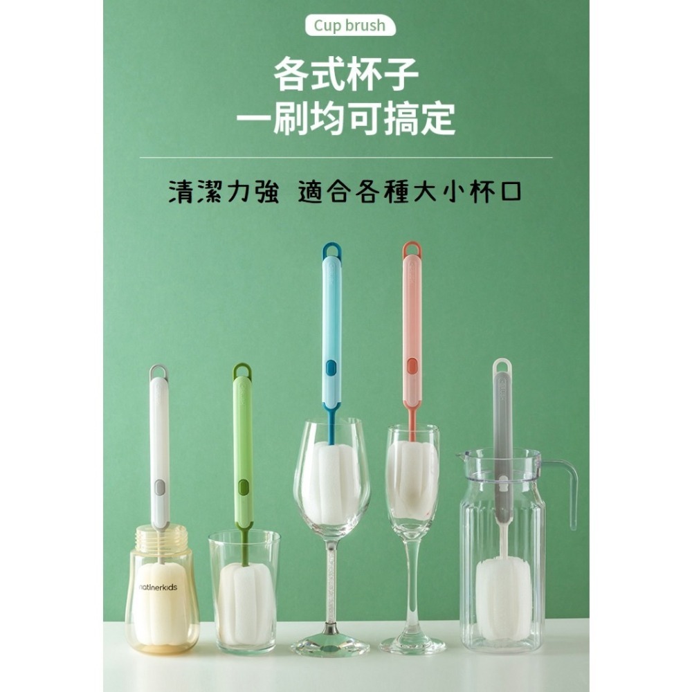 【清倉特賣】長柄海綿杯刷 買1送1 奶瓶刷 清潔刷 長柄刷 洗杯刷 可替換刷頭-細節圖4