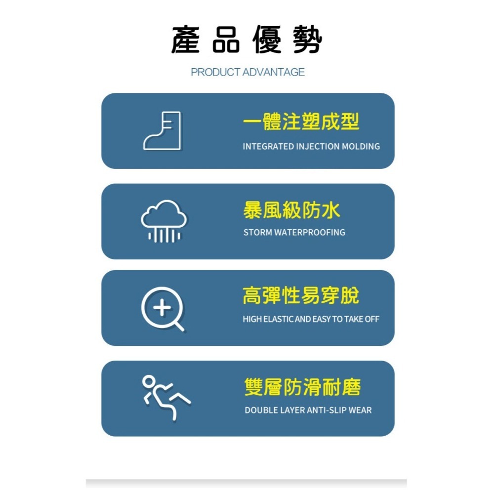 【限量出清 售完為止】加厚鞋底防水鞋套 中筒 雨鞋鞋套 防雨防水雨靴 防滑 加厚耐磨 學生硅膠高筒防水鞋-細節圖4