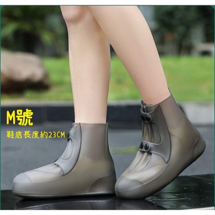 【限量出清 售完為止】加厚鞋底防水鞋套 中筒 雨鞋鞋套 防雨防水雨靴 防滑 加厚耐磨 學生硅膠高筒防水鞋-規格圖8