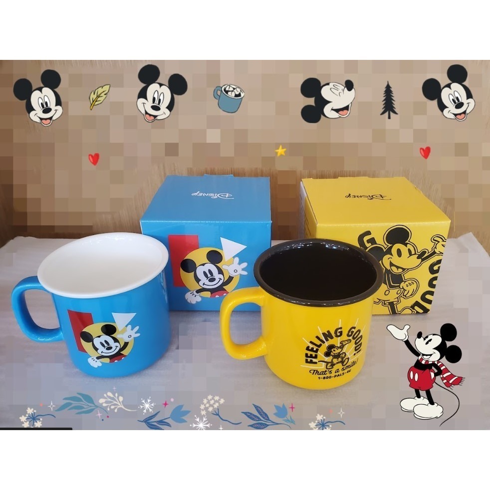 TOYOTA聯名系列★Disney 迪士尼系列陶瓷琺瑯杯 (藍色/黃色)🔸️正版授權➡️請先私訊詢問是否有貨-細節圖2