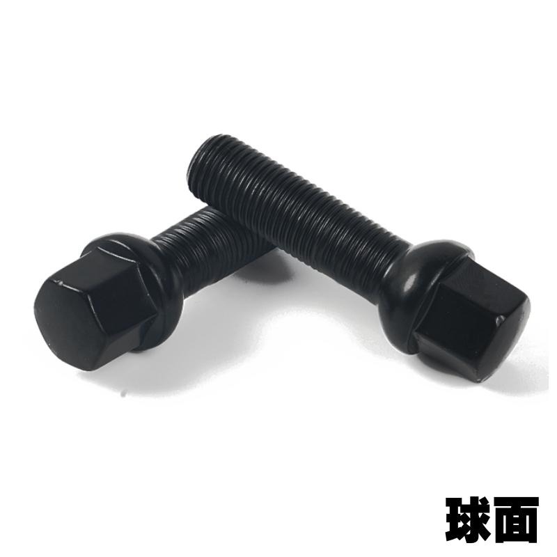 [台灣現貨] 鋁圈螺絲 黑色 M12*1.5 球面 加長螺栓 輪框螺絲 汽車螺絲 加長螺桿 加長螺絲 螺絲-細節圖3