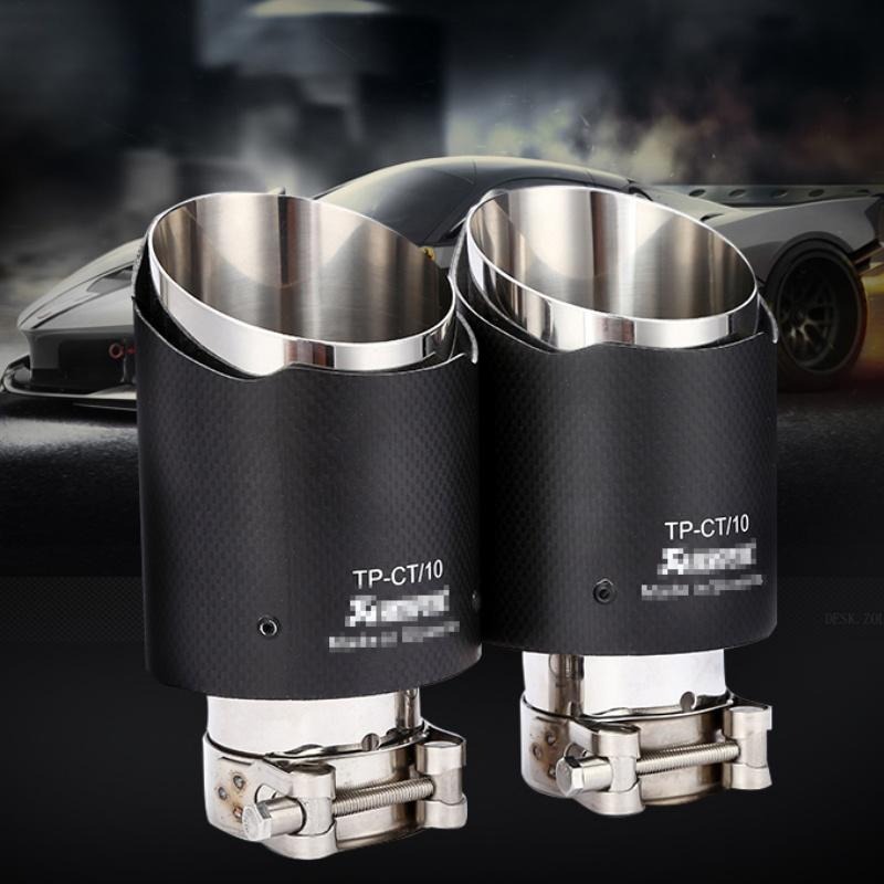 [台灣現貨] 汽車排氣管尾飾管 51mm / 61mm / 63mm 消光卡夢尾飾管 碳纖維尾飾管 尾管 尾喉-細節圖4