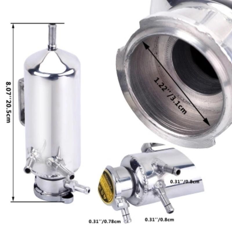 [台灣現貨] 汽車通用 改裝副水壺 鋁合金副水箱 散熱透氣散泡壺 鋁合金 副水箱 消泡壺 散熱透氣壺 消泡筒 消泡桶-細節圖5