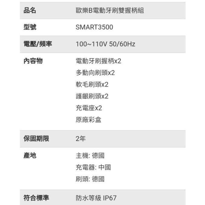 歐樂B 充電式智能藍牙電動牙刷組 (SMART3500)-細節圖7