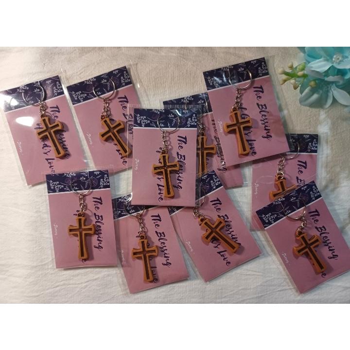 <多加企業社> 十字架吊飾鑰匙圈(鐵圈款) 銷售第一名[現貨+發票] 受洗決志 紀念品 包包手機掛飾 佈道 傳福音小禮物-細節圖2