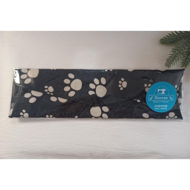 台灣製～防水餐具袋(大)／環保餐具袋／餐具包／吸管袋／筆袋／手作材質： 台灣製防水布、塑膠四合扣，裡和外皆為防水布料-細節圖2