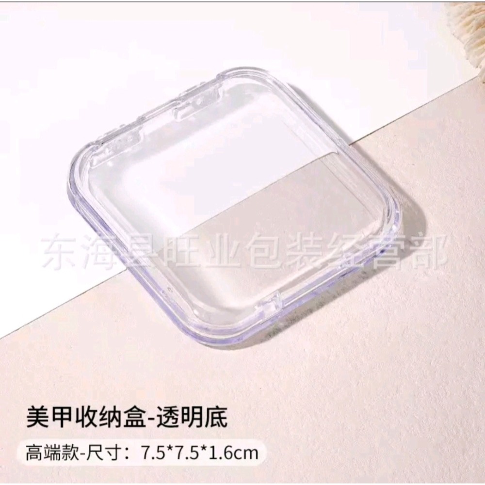 台灣現貨附收納盒穿戴甲片高級感短梯型紅調暈染閃鑽拼接美甲片指甲貼片30片BY2401熠熠生輝-細節圖3