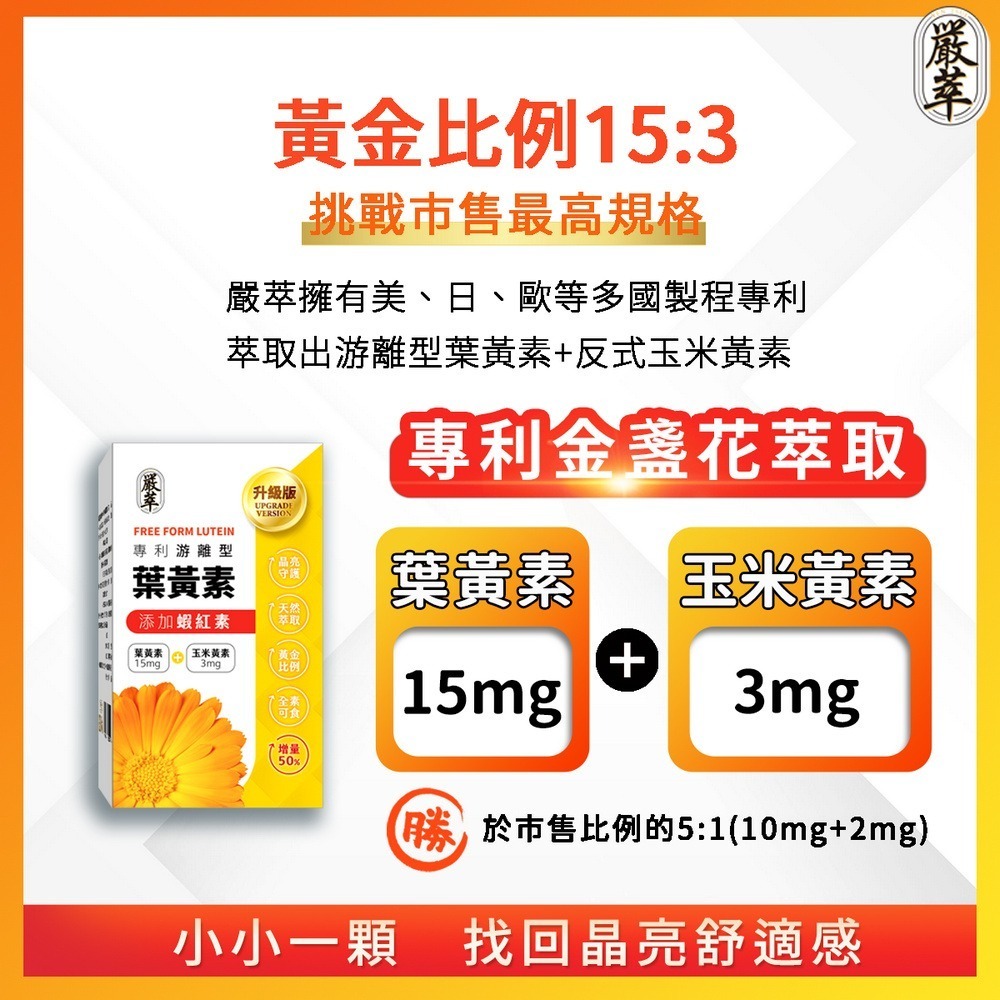 【嚴萃】專利游離型葉黃素x蝦紅素-細節圖4