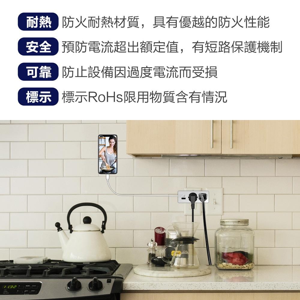 【Glolux】 擴充式壁插轉接器 壁插 黑白牆插 送禮 自用-細節圖4