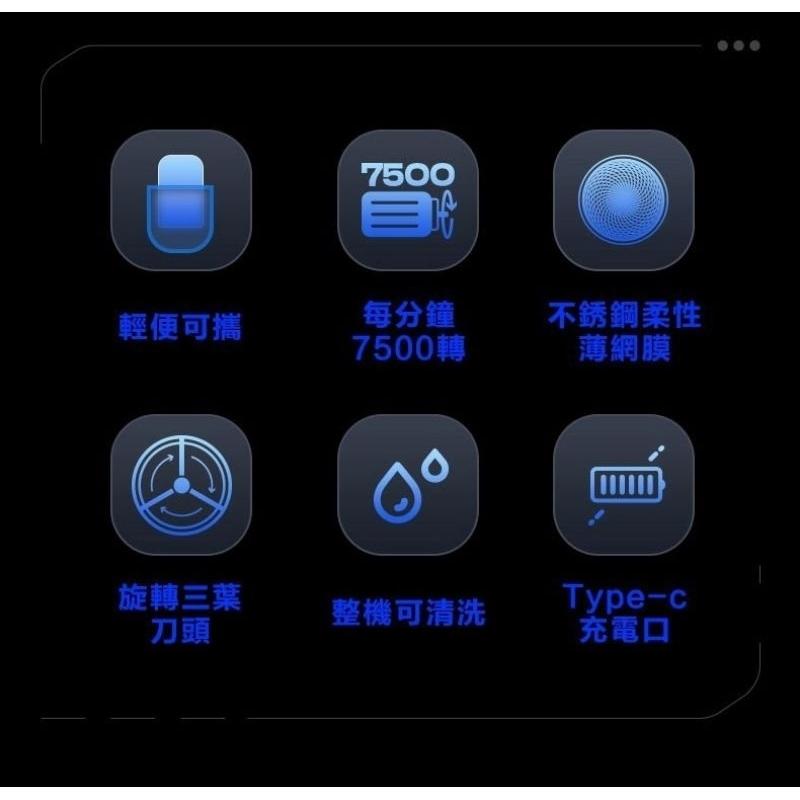 嚴選【REEPRO】✨迷你63g可水洗 可攜式刮鬍刀-漸層藍  加贈精美收納包 不鏽鋼柔性薄網膜 超鋒利刀片 禮物 送禮-細節圖3