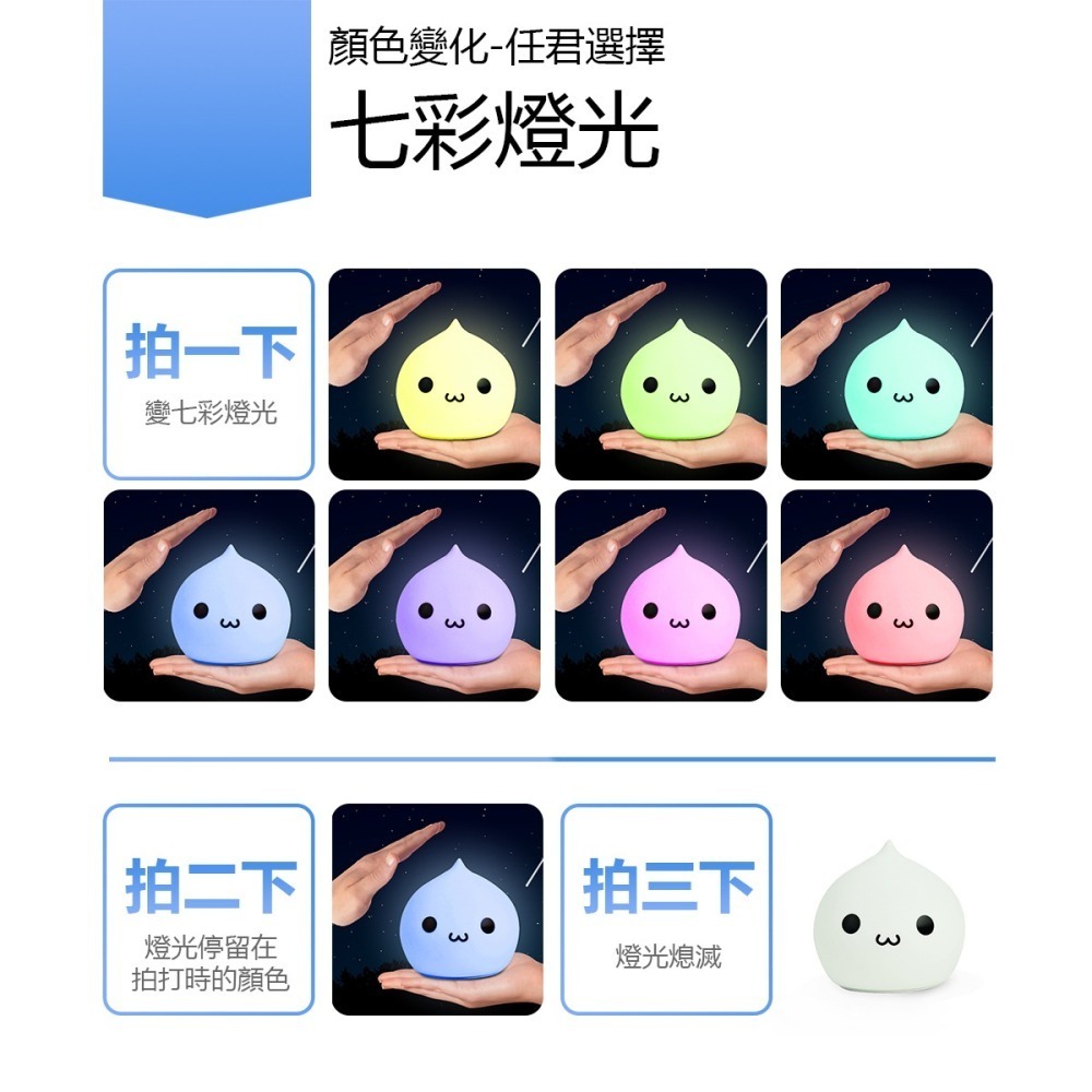 【Glolux】紓壓小夜燈  紓壓拍拍  買一送一  調光燈 可愛擺設-細節圖3