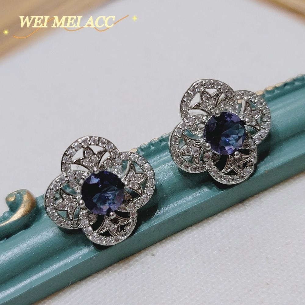 《惟美wei mei》A001微鑲鋯石歐式花紋耳環耳釘-台灣現貨-細節圖7